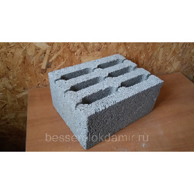 Камень стеновой бетонный пустотелый 190х290х390